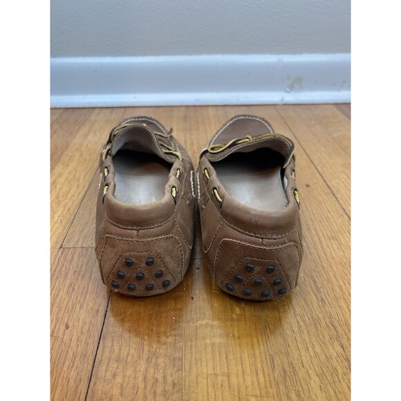 Polo Ralph Lauren Wyndings LEATHER Driving Shoes Mens 11 D Black W/ Tan Loafers - Picture 6 of 6